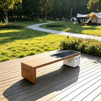 Banc solaire intelligent avec surveillance environnementale, siège solaire imperméable pour les projets de construction de villes intelligentes.