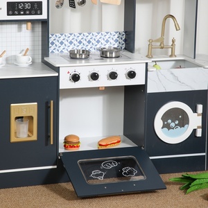 Giocattoli educativi per gioco finto per bambini giochi in legno per bambini gioco di simulazione di cottura cucina fornello frigorifero MDF - Product Image 3