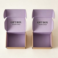 Boîte en carton ondulé mat avec logo personnalisé, boîte d'expédition en carton recyclable, boîte d'emballage en papier kraft pour les petites entreprises