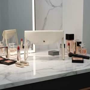 <b>Clear</b> Pvc Fashion Envelope Cosmetic Transparent Window Large Makeup Organizer Travel Waterproof <b>Toiletry</b> <b>Bag</b> for Women - Product Image 4