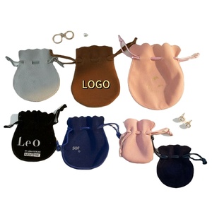 Sacs cadeaux en velours 8*10cm pour bijoux, pochettes en forme de calebasse avec cordon de serrage, sacs cadeaux en forme de gourde pour le rangement de colliers et bracelets - Product Image 1