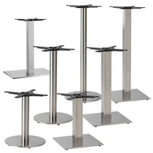 WEKIS Garden Wholesale Centre Commercial Brushed Steel Trumpet <b>Square</b> Rectangular Round Restaurant Furniture Caffe <b>Table</b> Base - Product Image 1