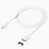 Câble de charge et de données magnétique USB-C HYTEPRO M518W à 4 broches Pogo, conforme RoHS pour les appareils médicaux, IoT et connectés