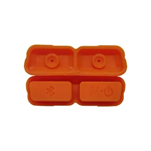 Custom Orange Rectangle Heat Resistance Silicone Rubber Buttons Keypad