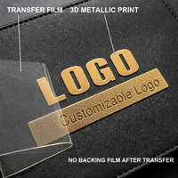 UV DTF Transferaufkleber 3D Metallic Gold Silber für Geschäfts- und Kosmetikverpackungen Wasserfeste Etiketten mit Individuellem Logo