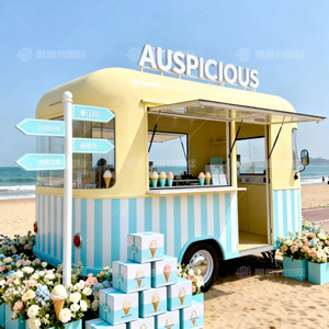 รถขายอาหารเคลื่อนที่อเนกประสงค์กลางแจ้ง สแตนเลส สำหรับขายฮอทดอก ขนมหวาน ไอศกรีม และของว่างต่างๆ - Product Image 4