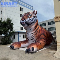 Sculpture de tigre gonflable personnalisable, taille réelle, simulation de tigre gonflable, mascotte animale pour événements en plein air et en intérieur