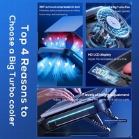Refroidisseur d'ordinateur portable MEMO FL08 avec écran LED, tapis de refroidissement RGB pour PC portable gaming, refroidisseur de bureau 30W pour ordinateur portable et PC de bureau