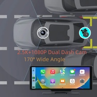 10.26 pouces avant 2K plein écran tactile sans fil Android Auto Carplay Dashcam voiture Navigation voiture lecteur DVD