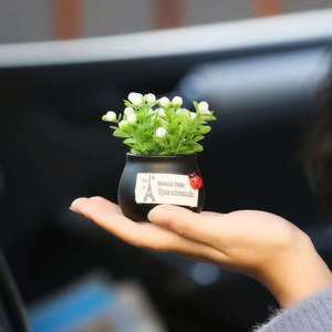 かわいいミニカー装飾アクセサリー工場卸売人工植木鉢鉢植え - Product Image 2