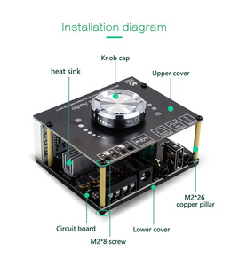 Module amplificateur de puissance numérique stéréo BT HIFI 50W*2 XY-W50H avec horloge de synchronisation WIFI - Product Image 4
