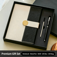 Coffret Cadeau Luxe Personnalisé en Cuir de Crocodile Coloré, Carnet à Feuillets Mobiles, Stylo Métallique à Impression UV, Clé USB 32 Go, Boîte à Fermeture Magnétique