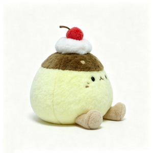 Peluche personnalisée en forme de pudding aux cerises, adorable peluche dessert aux cerises, peluche pudding, peluche dessert, adorable animal en peluche en forme de nourriture - Product Image 3