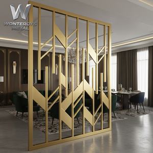 Panel de Acero Inoxidable Moderno Personalizable, Biombo de Corte Láser con Acabado PVD de Lujo para Diseños de Interiores de Hoteles y Restaurantes - Product Image 5