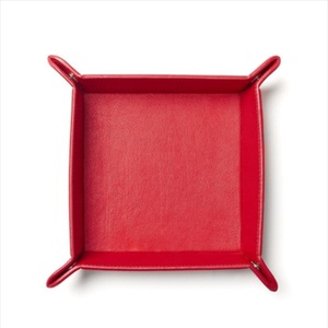 Organisateur de rangement de bureau pliable avec logo personnalisé <span class=keywords><strong>Plateau</strong></span> en cuir PU - Product Image 6