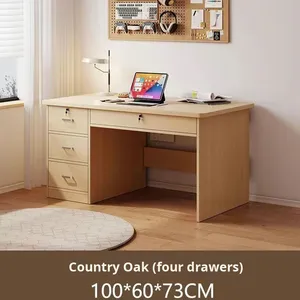 Hiện Đại Đơn Giản Bàn Văn Phòng Nhà Máy Tính Bàn Với Khóa Và Đa-Ngăn Kéo Thời Trang Bảng Điều Chỉnh Gỗ Nhân Viên Bàn Làm Việc - Product Image 4