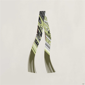 Pañuelo Delgado de Poliéster 130x5cm con Estampado Animal, Sensación de Seda Satinada, Flecos, Lazo para el Cuello, Cinta de Moda para Bolsos, Bandana Larga - Product Image 2