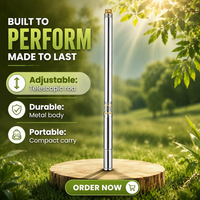 Pompe à eau submersible monophasée 4 pouces en acier inoxydable 304 à économie d'énergie, 12 m³/h, 4 étages, hauteur de refoulement 25 m pour l'irrigation agricole