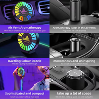Diffuseur de parfum musical RGB pour voiture avec lampe rythmique, désodorisant d'air aromathérapeutique, contrôle vocal via application, clip diffuseur de rythme