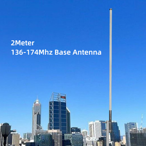 <span class=keywords><strong>Antena</strong></span> de estación base de fibra de vidrio para Radio / AIS / Marine, VHF de servicio pesado 136-174MHz 2 metros Omnidireccional impermeable para exteriores - Product Image 4