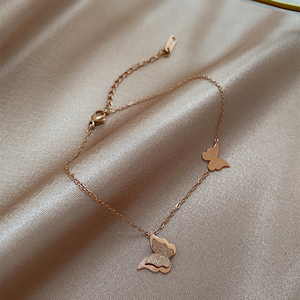 Esclusivo regalo alla moda placcato in <span class=keywords><strong>oro</strong></span> <span class=keywords><strong>rosa</strong></span> <span class=keywords><strong>cavigliera</strong></span> minimalista in acciaio inossidabile per le donne - Product Image 4