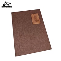 Carte de mariage personnalisée de luxe, dossier en cuir PU gaufré et tissu de lin, format A5 A4, pour menus de restaurant