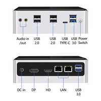 Mini PC HelorPC para Juegos, Computadora Micro PC con Intel Core I3 7020U, Win10, Minipc, 2Lan, DP HD, 4USB2.0, 4USB3.0, Computadora de Escritorio para Gamers