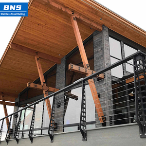 BNS haute qualité vente chaude câble en acier inoxydable câble métallique <span class=keywords><strong>garde</strong></span>-<span class=keywords><strong>corps</strong></span> attaches balustrades balcon <span class=keywords><strong>garde</strong></span>-<span class=keywords><strong>corps</strong></span> en acier inoxydable - Product Image 4