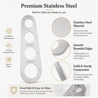 Règle de mesure professionnelle en acier inoxydable à 4 trous pour spaghetti, outil de contrôle des portions de pâtes, gadget de cuisine avec logo personnalisé en gros