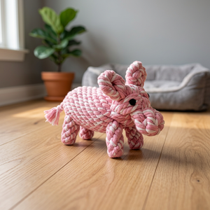 Giocattolo Ecologico per Gatti e Cani a Forma di Peonia, Resistente, con Suono, in Corda di Cotone Riciclato Premium, in Pratica Borsa per Uso Quotidiano - Product Image 3