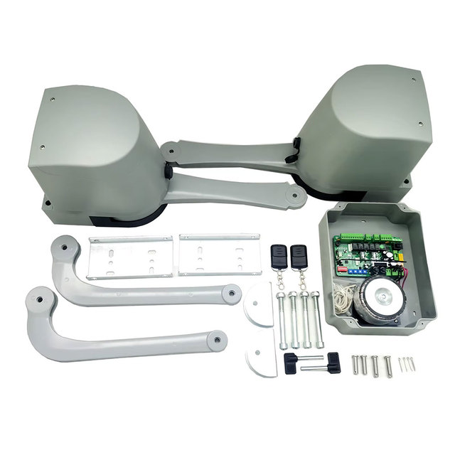 Anti Vibration Double Arms Swing Gate Operator Modern Design IP55 Waterproof Low Noise DC24V Wall/COLUMN Mounted Automatic Gate
