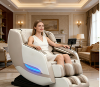 Sillón de Masaje con 5 Programas Automáticos Principales, Envoltura Corporal Completa con Bolsas de Aire, Masaje de Pies con Rodillos, Apto para Personas Mayores y Trabajadores de Oficina