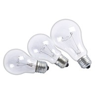 Ampoule miniature incandescente électrostatique transparente E27 B22 220v 110v A55 A60 100w