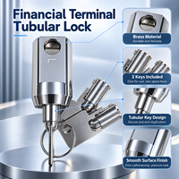 Serrure tubulaire en laiton pour terminal financier avec 3 clés anti-duplication pour guichet automatique et armoire de kiosque