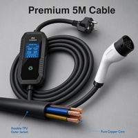 Stasiun Pengisian Daya EV Tipe 2 dengan Layar 2,8 inci, Kabel yang Dapat Disesuaikan, 3,5kw 16A Pengisi Daya EV Rumah Byd Shark