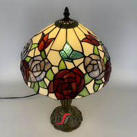 Lampe de table Sensmuel en verre teinté peint à la main, style antique européen, fabrication chinoise en gros