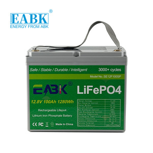 Corrente di picco 300A, per accumulo di energia solare/RV/Marine, 3000 + cicli, modello SE12F100SP EABK 12.8V 100Ah Lifepo4 batteria 1280Wh - Product Image 1