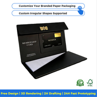 Cajas de Papel de Alta Gama con Materiales Reciclados Ecológicos para Tarjetas de Regalo, Caja de Embalaje de Alta Gama para Tarjetas de Regalo, Ecológica y Reutilizable