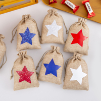 Vente d'usine pochette en lin personnalisée sacs emballage logo imprimé cordon cosmétique sac en lin toile de jute pochettes cadeaux sachet