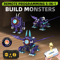 Juego de Juguetes de Construcción de Robots a Control Remoto 5 en 1, Modelo de Bloques de Construcción, STEM, Fantasía y Ciencia Ficción, Unisex, Plástico ABS, Personalizable, Regalo