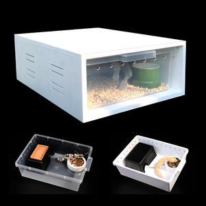 Robuste PVC-Futterbox für Reptilien, 4-Schicht-<span class=keywords><strong>Terrarium</strong></span>, Insekten- und Echsen-Zuchttank mit Schublade, Hygrometer, Heizmatte und Käfig - Product Image 3
