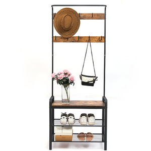 <span class=keywords><strong>Porte</strong></span>-<span class=keywords><strong>manteau</strong></span> moderne multifonctionnel en bois à plusieurs niveaux Cintre d'<span class=keywords><strong>entrée</strong></span> et de couloir avec rangement pour chaussures pour chambre à coucher et meubles de maison - Product Image 1