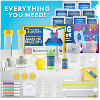 Kit de chimie avec 45 expériences scientifiques, y compris la croissance des cristaux et les réactions, kit scientifique pour enfants, STEM