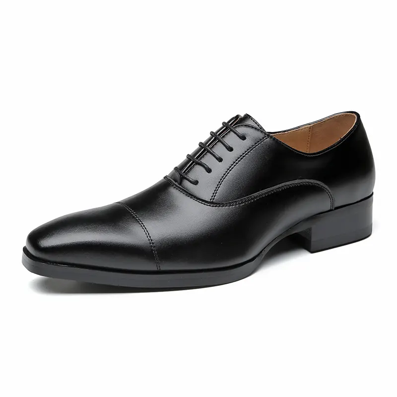 Zapatos De Cuero hecho A Mano Para Hombre Formales Con Cordones Charol Negro Y Blanco Para Hombres 