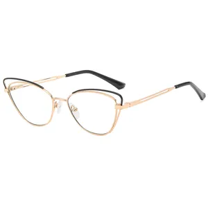 批发金属新设计女式眼镜架防蓝光时尚定制光学镜片猫眼眼镜