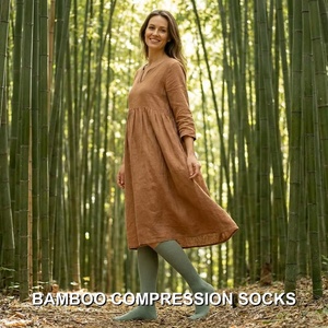 <span class=keywords><strong>Calze</strong></span> a Compressione al Ginocchio in Fibra di Bambù, Morbide e Traspiranti, Supporto Graduato, per Viaggi e Corsa, Produzione di Fabbrica - Product Image 4