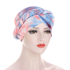 HZO-18153 Femmes Velours Turban pour Pré-Noué Tresse Torsadée Bouchon <span class=keywords><strong>Chimio</strong></span> Cancer Cheveux Couverture Chapeau - Product Image 6