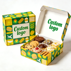 Boîte en carton kraft avec compartiments pour sauces, churros, pain, gâteaux, emballage pour collations, boîte à gaufres, boîte à biscuits émietlés - Product Image 3