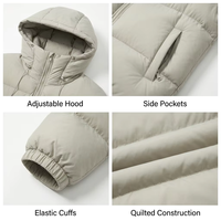 Veste d'hiver pour homme en duvet, à capuche, 90% duvet, nylon enduit, fermeture éclair, poches obliques, coupe décontractée, style quotidien