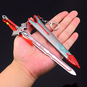 La leggenda di Zelda respiro della selvaggia spada della guardia reale 21.5cm 104g ciondolo metallo portachiavi anelli Mini lama - Product Image 6